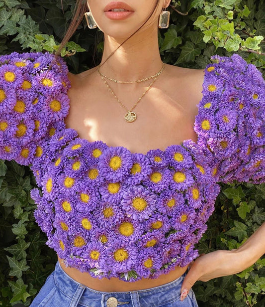 Woman in the purple sweater