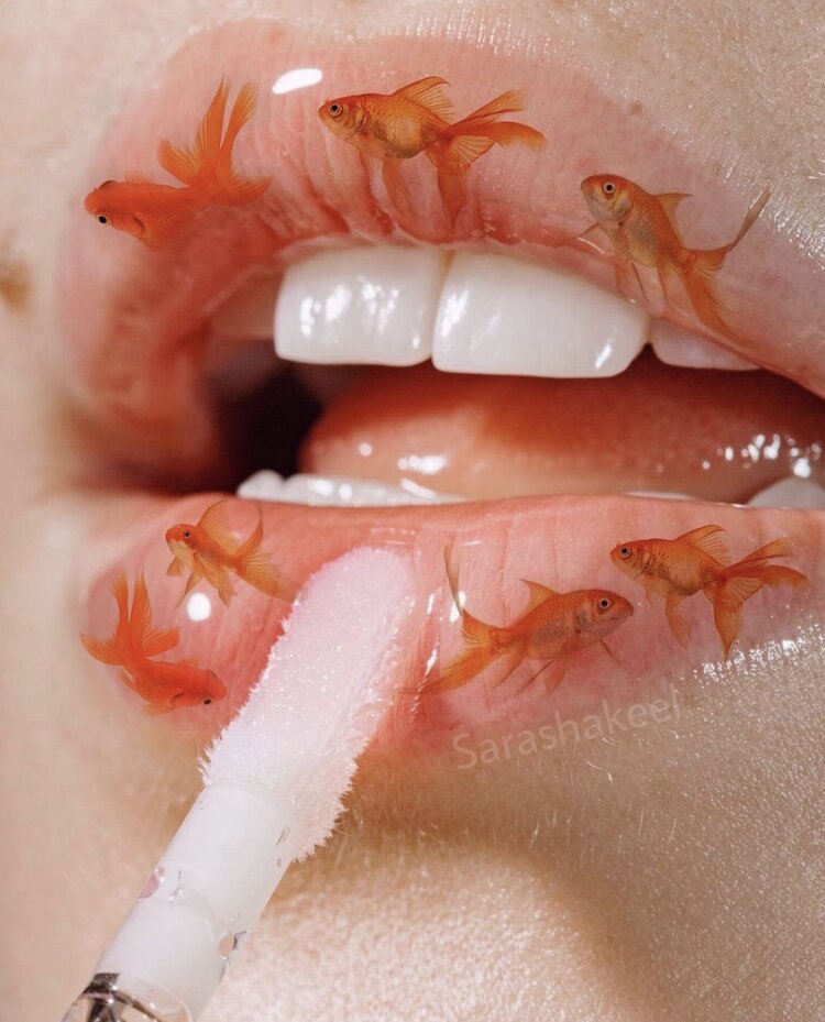 Woman lips makeup