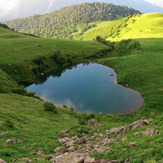 Lake in the shape of a heart